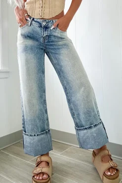 Best Dear-Lover High Rise Button Zip Fly Medium Wash Jeans Myosotis