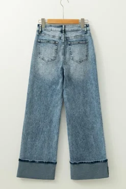 Best Dear-Lover High Rise Button Zip Fly Medium Wash Jeans Myosotis