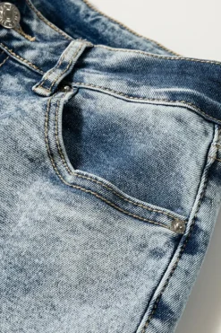 Best Dear-Lover High Rise Button Zip Fly Medium Wash Jeans Myosotis