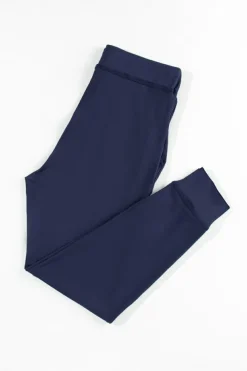 Fashion Dear-Lover Drawstring Waist Pocketed Joggers Navy Blue
