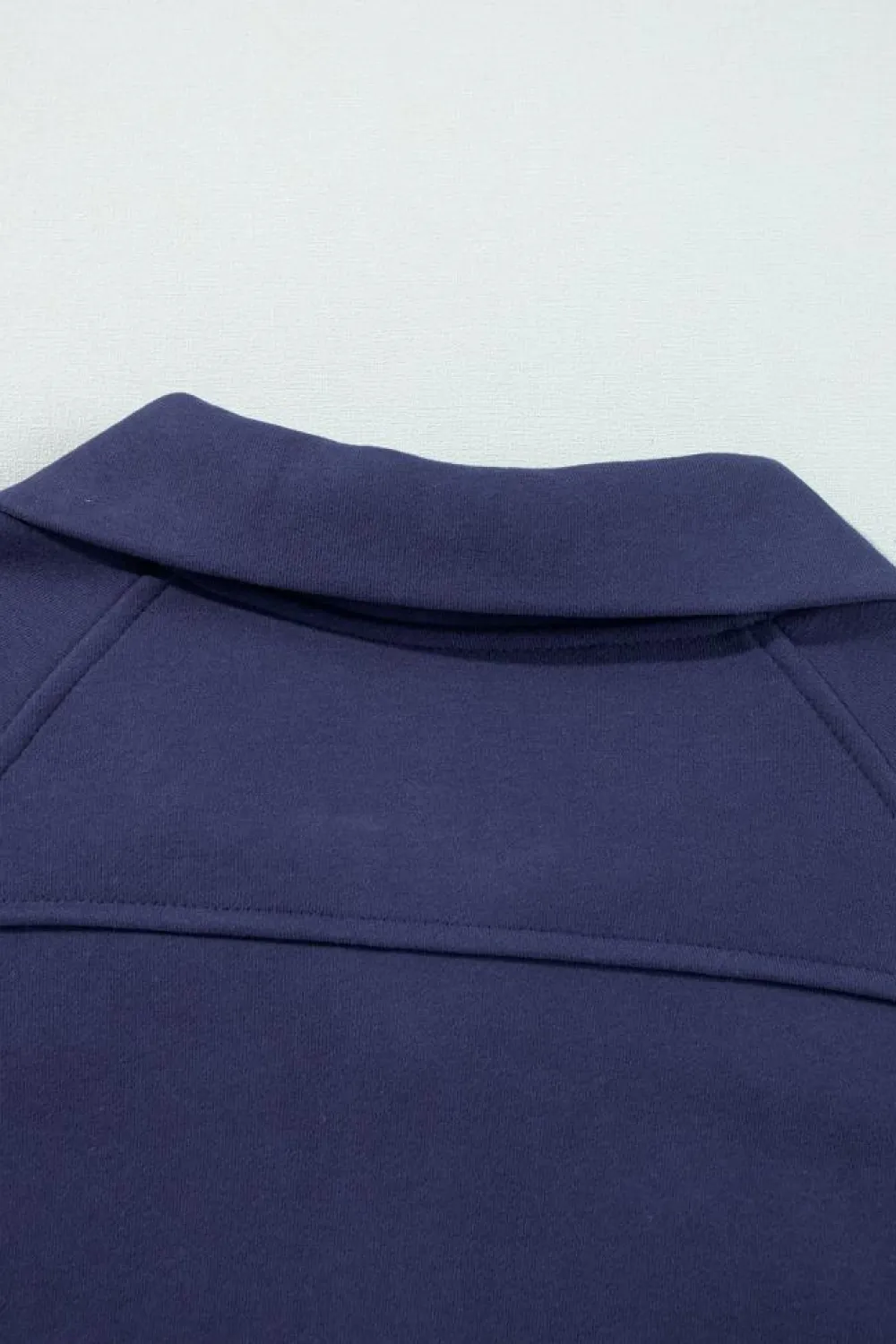 Best Dear-Lover Fleece Lined Zip Up Stand Collar Thumbhole Sleeve Sweatshirt Navy Blue