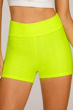 Hot Dear-Lover Neon Anti-Cellulite Workout Yoga Shorts Green
