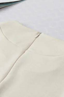 Discount Dear-Lover Plain Crew Neck Loose Fit Casual Top Oatmeal