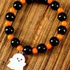 Discount Dear-Lover Halloween Ghost Pendant Beaded Bracelet Orange