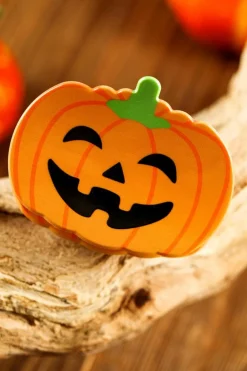 Fashion Dear-Lover Halloween Pumpkin Face Hair Claw Orange