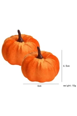 Hot Dear-Lover Halloween Thanksgiving Faux Plush Pumpkin Decorations Orange
