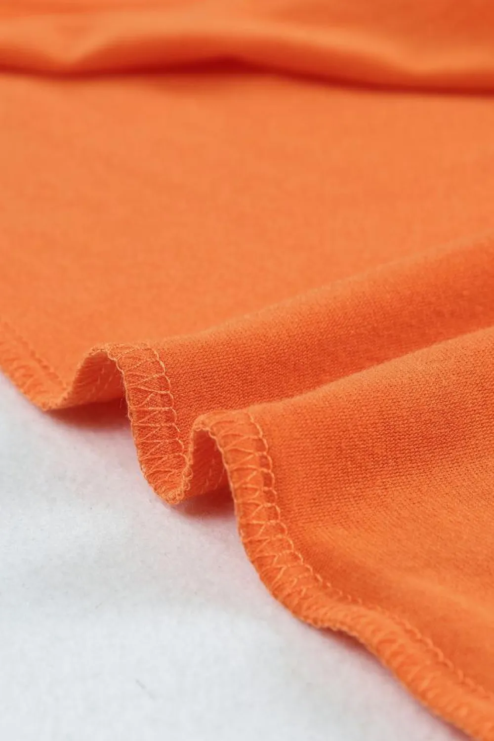Sale Dear-Lover Solid Color Crew Neck Tee Orange