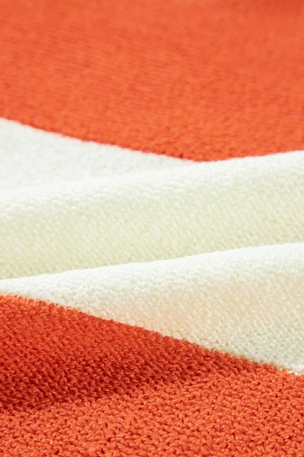 Sale Dear-Lover Loose Color Block Drop Shoulder Bubble Sleeve Sweater Orange Stripe