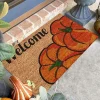 Best Dear-Lover Welcome Thanksgiving Pumpkin Graphic Ground Mat Orange