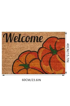 Best Dear-Lover Welcome Thanksgiving Pumpkin Graphic Ground Mat Orange