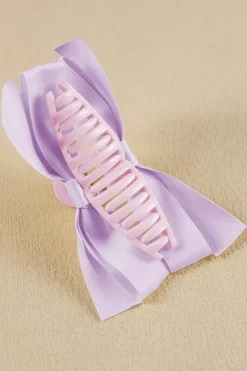Sale Dear-Lover Bow Decor Large Hair Claw Clip Orchid Petal