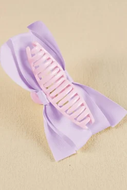 Sale Dear-Lover Bow Decor Large Hair Claw Clip Orchid Petal