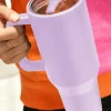 Discount Dear-Lover Frosted Stainless Handle Large Vacuum Cup with Straw 40oz Orchid Petal