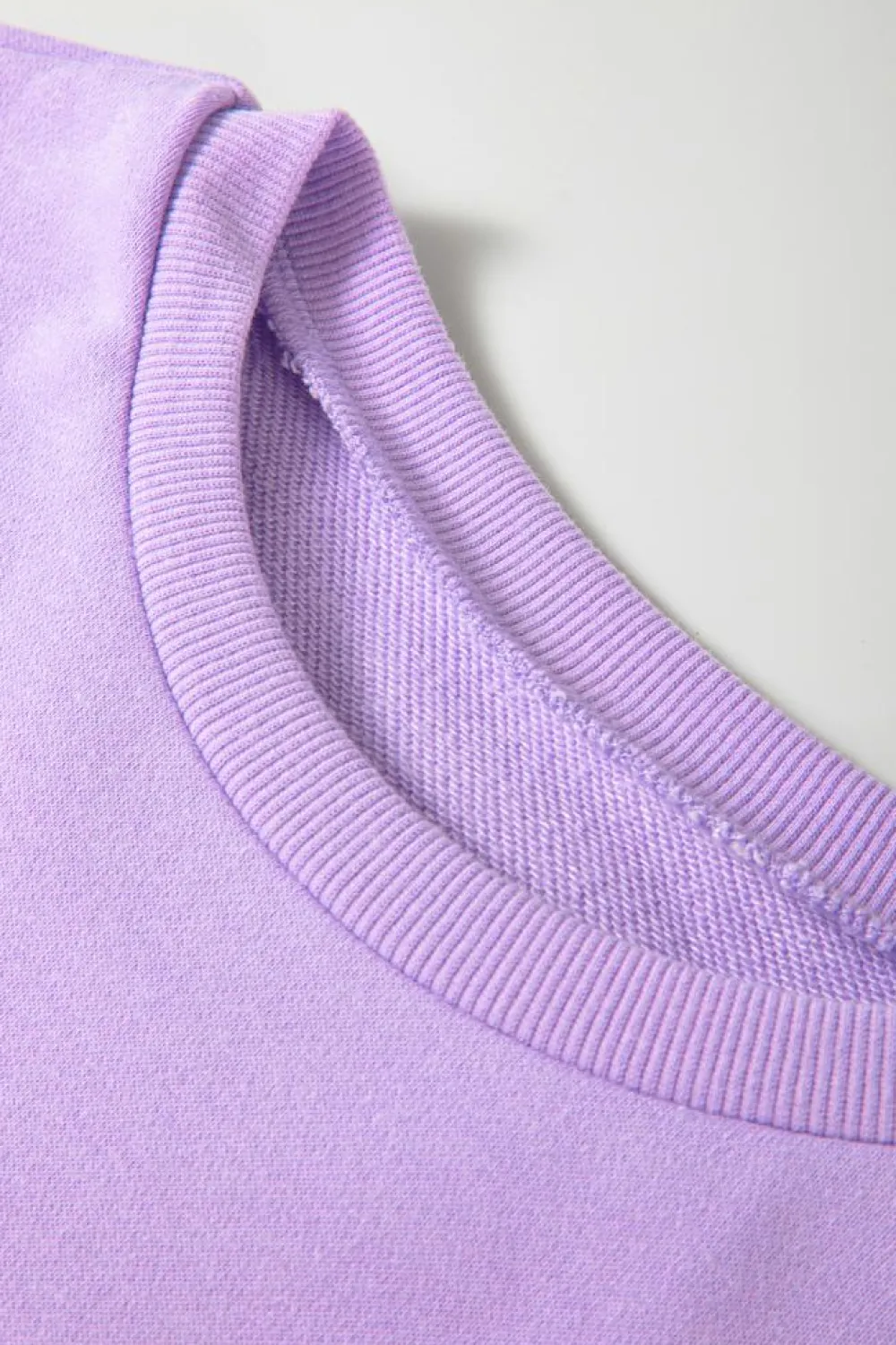 Best Dear-Lover Sequin Patchwork Long Sleeve Pullover Top Orchid Petal