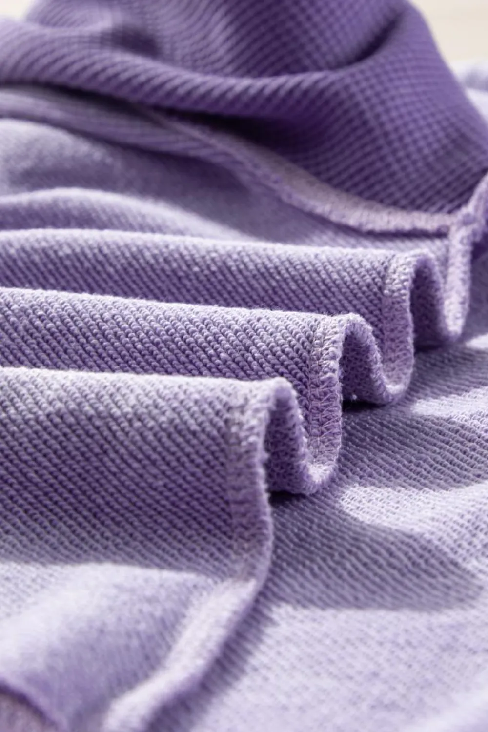 Best Dear-Lover Solid Waffle Knit Patchwork Raglan Sleeve Sweatshirt Orchid Petal
