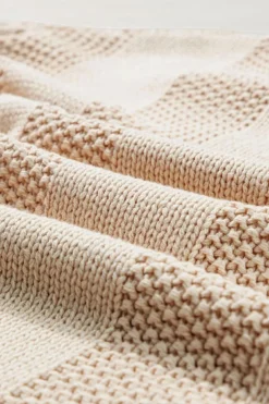 Outlet Dear-Lover Solid Color Cable Knit Ribbed Loose Sweater Pale Khaki