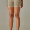 Best Dear-Lover Solid Color High Waist Tummy Control Active Shorts Pale Khaki