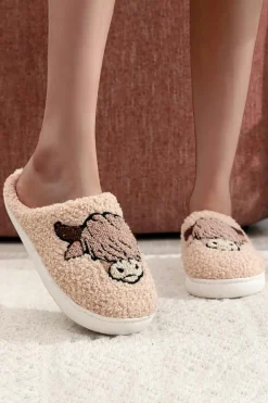 Fashion Dear-Lover Cartoon Animal Plush Slippers Parchment