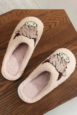 Fashion Dear-Lover Cartoon Animal Plush Slippers Parchment