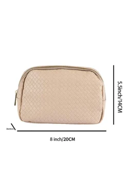 Best Dear-Lover Checkered Zipped Buckle Strap Crossbody Bag Parchment