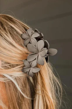 Online Dear-Lover 3D Flower Plastic Resin Hair Claw (Slight Color Variations) Parchment