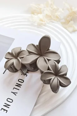 Online Dear-Lover 3D Flower Plastic Resin Hair Claw (Slight Color Variations) Parchment