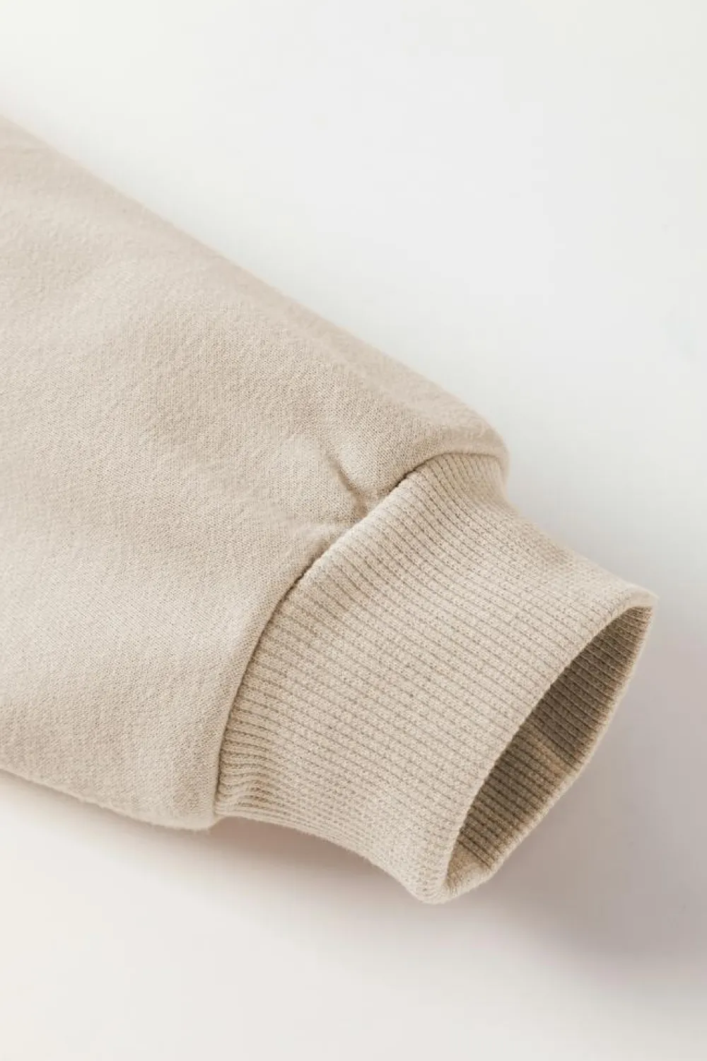 Sale Dear-Lover Knit Crochet Exposed Seam Ribbed Trim Sweatshirt Parchment