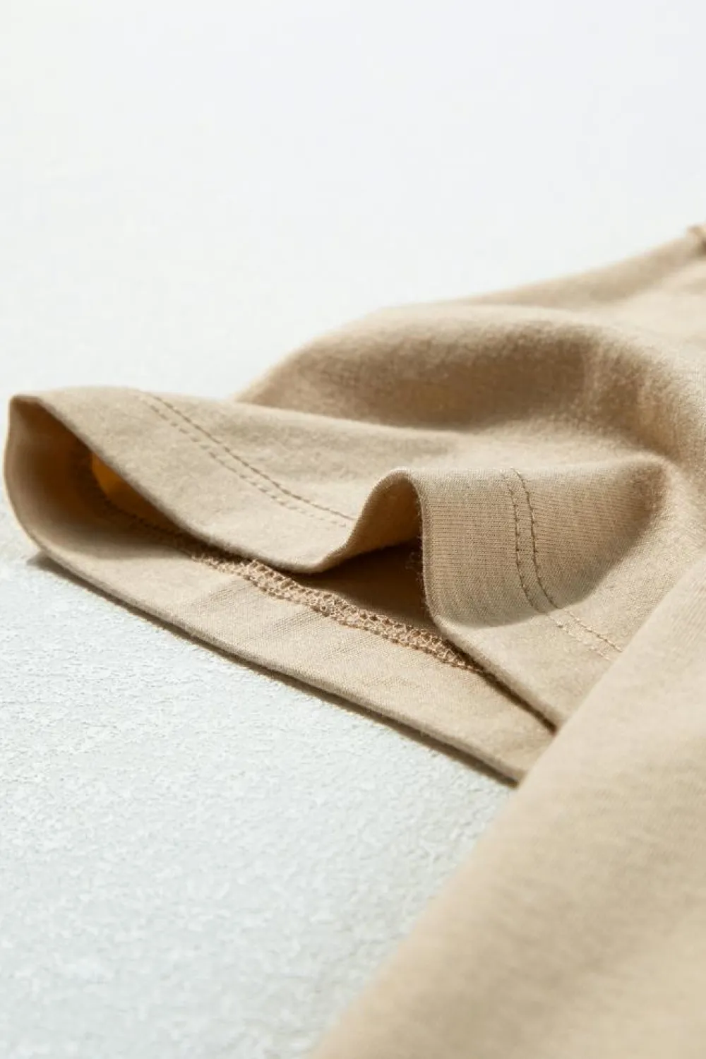 Hot Dear-Lover Raw Seam Patchwork Drop Shoulder Oversize T Shirt Parchment