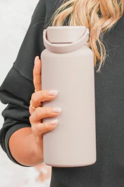Hot Dear-Lover Stainless Steel Sports Water Bottle 32OZ Parchment