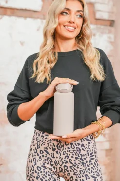 Hot Dear-Lover Stainless Steel Sports Water Bottle 32OZ Parchment