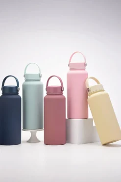 Hot Dear-Lover Stainless Steel Sports Water Bottle 32OZ Parchment