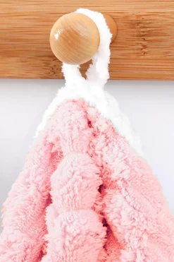 Online Dear-Lover Checkered Textured Thick Soft Bath Towel Peach Blossom