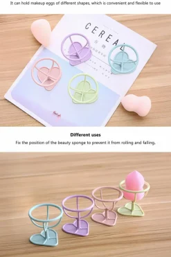 Fashion Dear-Lover Makeup Sponge PP Storage Rack Peach Blossom