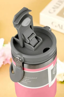 Fashion Dear-Lover Minimalist Insulated Vacuum Cup with Handle 30oz Peach Blossom