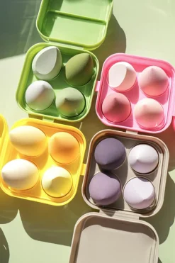 Online Dear-Lover 4pcs Water Drop Shape Makeup Sponge Peach Blossom