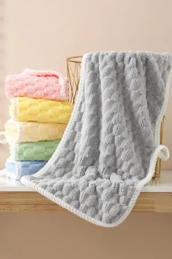 Online Dear-Lover Textured Soft Bath Towel Peach Blossom