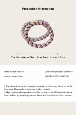 Clearance Dear-Lover 15 pcs/box Elastic Braided Hair Tie Phalaenopsis