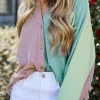 Best Dear-Lover Color Block Corded Buttoned Oversized Shacket Phalaenopsis