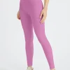 Discount Dear-Lover Exposed Seam Textured Cross Waist Gym Leggings Phalaenopsis