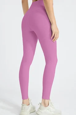 Discount Dear-Lover Exposed Seam Textured Cross Waist Gym Leggings Phalaenopsis