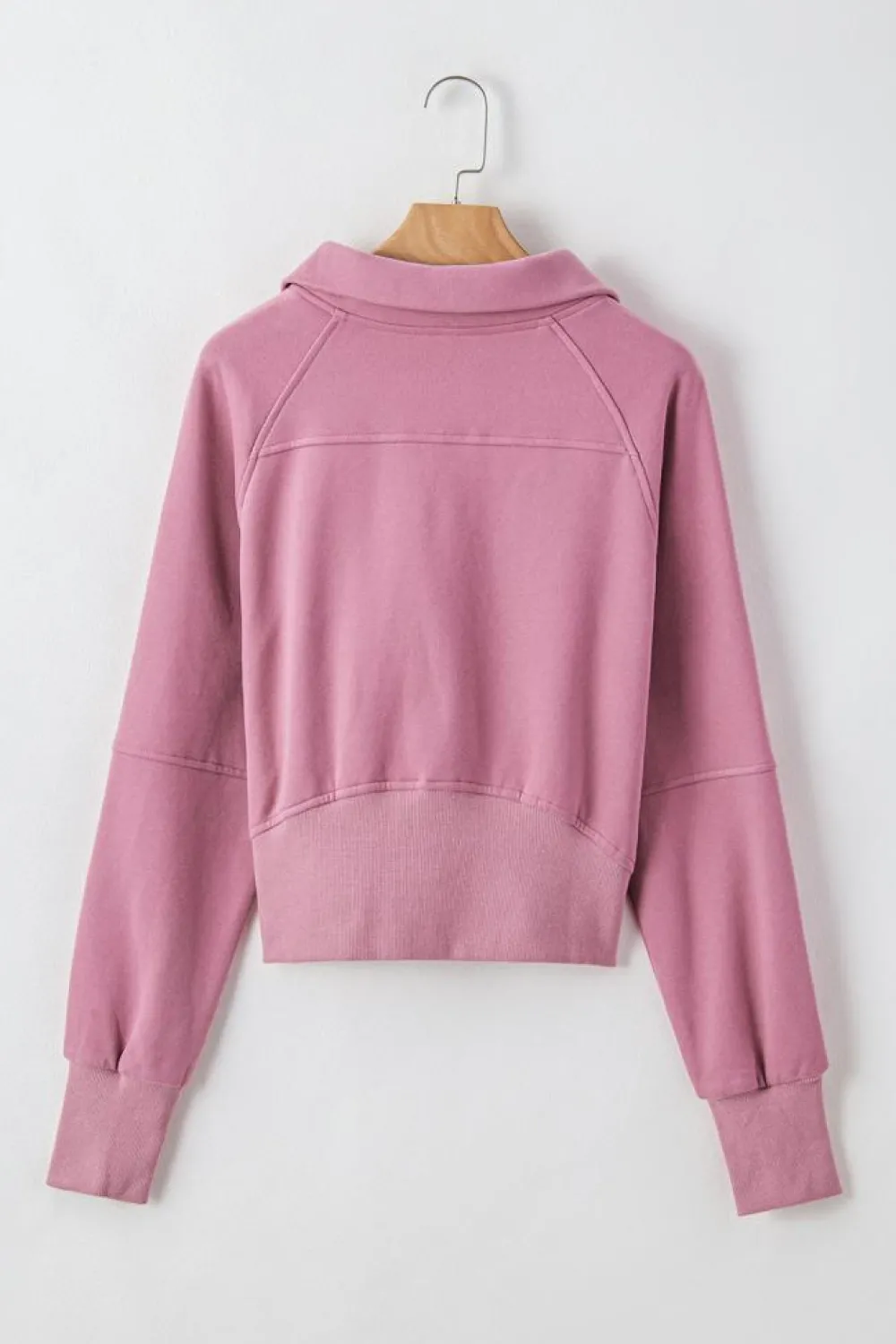 Outlet Dear-Lover Fleece Lined Zip Up Stand Collar Thumbhole Sleeve Sweatshirt Phalaenopsis
