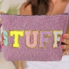 Outlet Dear-Lover Sparkle Letter Pattern Tassel Zipper Makeup Bag Phalaenopsis