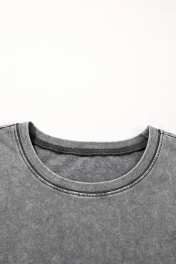 Online Dear-Lover Mineral Wash Half Sleeve Boyfriend Vintage T Shirt Philippine Gray