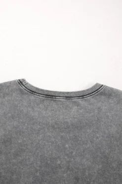 Online Dear-Lover Mineral Wash Half Sleeve Boyfriend Vintage T Shirt Philippine Gray