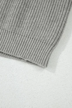 Hot Dear-Lover Ribbed Knit Bow Front Buttoned Cardigan Philippine Gray