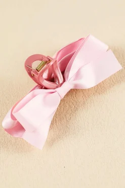 Sale Dear-Lover Bow Decor Large Hair Claw Clip Pink