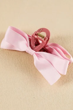 Sale Dear-Lover Bow Decor Large Hair Claw Clip Pink