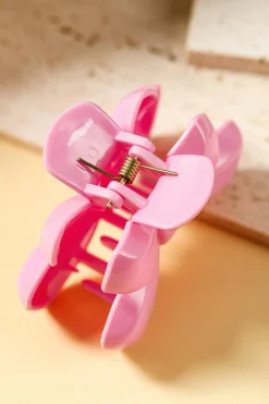 Sale Dear-Lover Bow Knot Shape Glossy Hair Claw Clip Pink