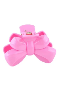 Sale Dear-Lover Bow Knot Shape Glossy Hair Claw Clip Pink