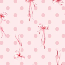 New Dear-Lover Bow Print Contrast Pipping Short Pajamas Set Pink
